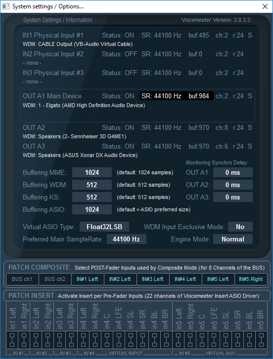 voicemeeter cable output