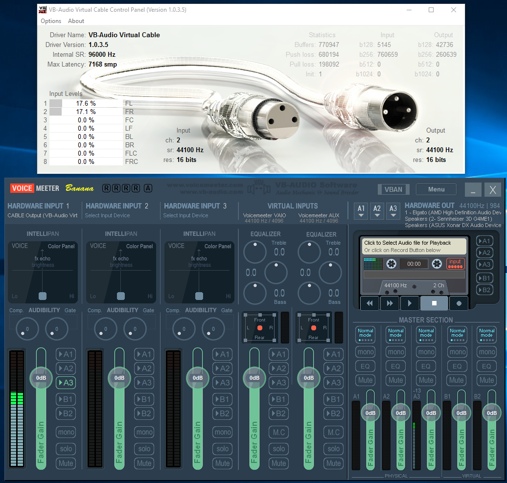 voicemeeter virtual audio cable